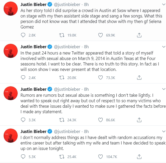 ju-3_1592825983128 Justin Bieber reacts via Twitter after being accused of sexually assaulting a woman.