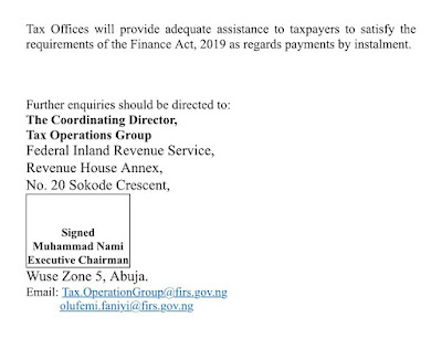 9220E745-88F8-474E-955E-886796B5F2B9-1024x810-1 FIRS makes public notice on tax instalment payments (Details)