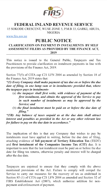 9F3280DB-B73E-479D-BB34-AA594B7F61F4-864x1536-1 FIRS makes public notice on tax instalment payments (Details)
